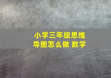 小学三年级思维导图怎么做 数学